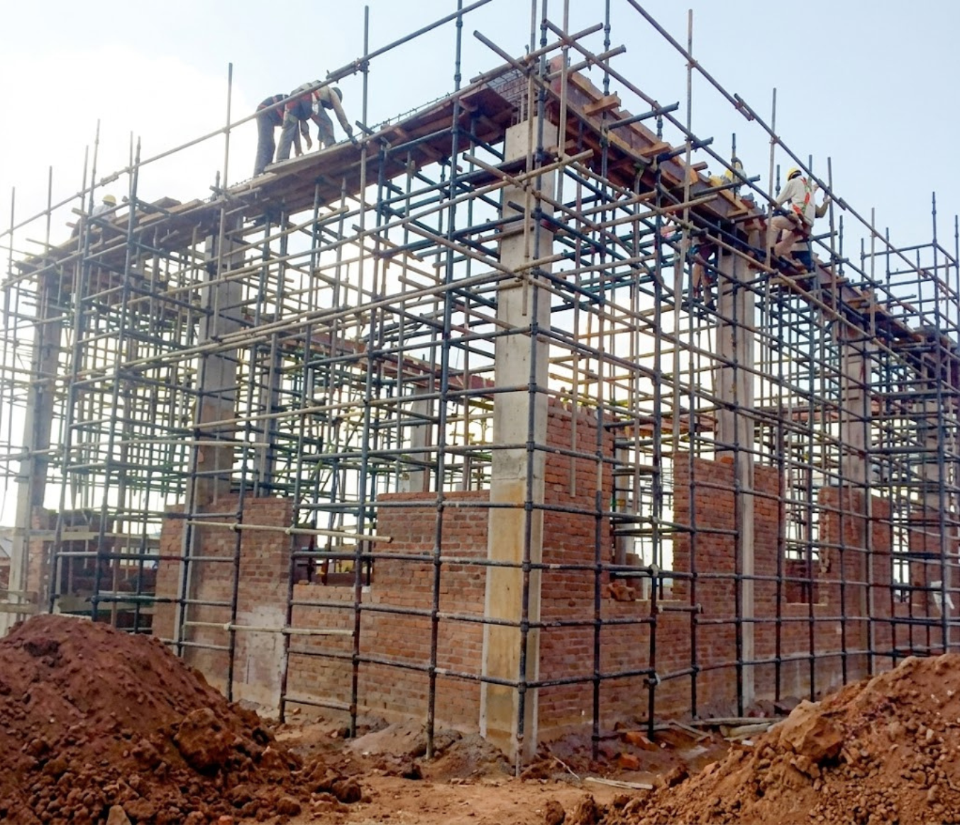 Concrete civil construction in progress